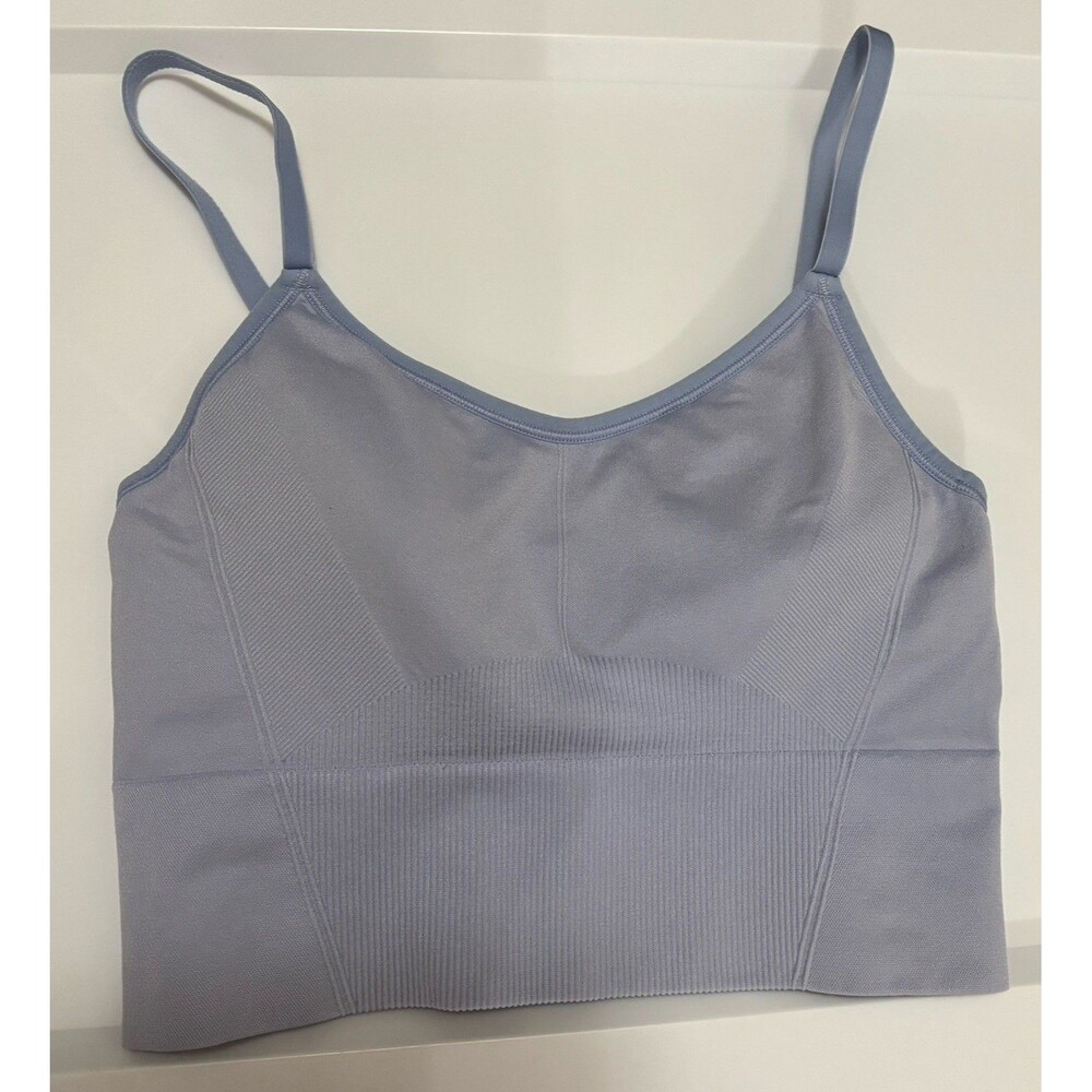 All In Motion Size L Sports Bra With Removable Pads Adjustable Straps Lt Blue